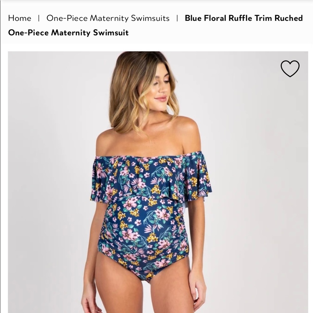 Pink blush maternity swimsuit - Medium